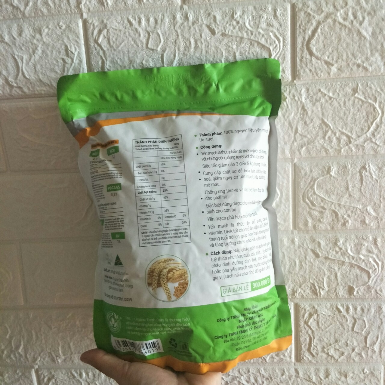 5KG  yến mạch úc TƯƠI 1KG