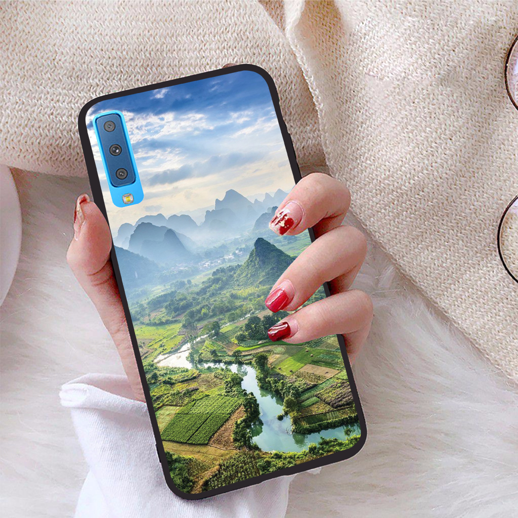 Ốp lưng iCase dành cho Samsung Galaxy A7 2018 viền dẻo TPU BST Thiên Nhiên Hùng Vĩ