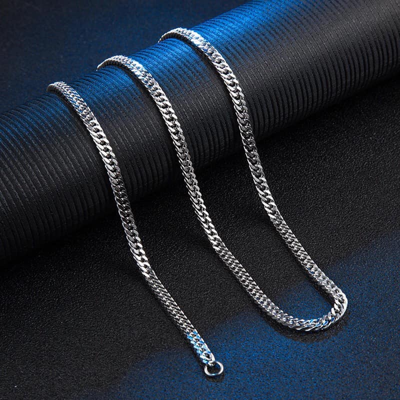 Vòng cổ dây chuyền nam inox 304 không đen rỉ vĩnh viễn dây chuyền mắc xích D16