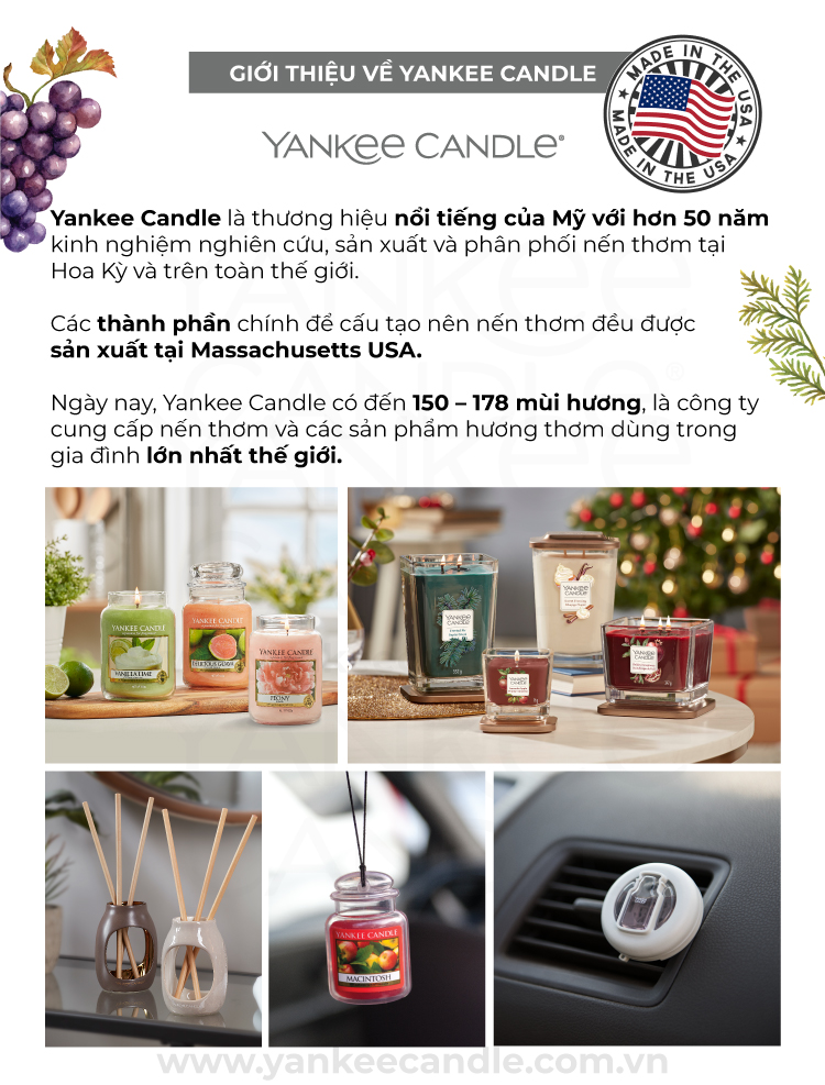 Combo Sáp thơm xe + Kẹp thơm xe từ Yankee Candle