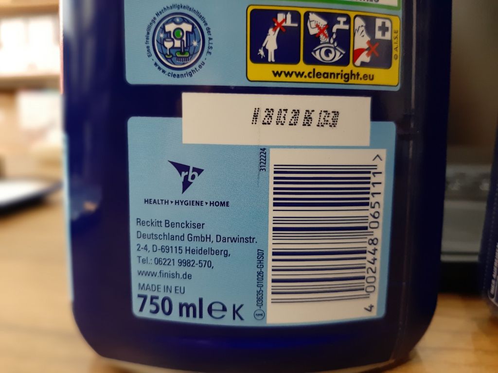 Nước làm bóng Finish 750ml dùng cho máy rửa bát [ Hàng Nhâp Đức ]