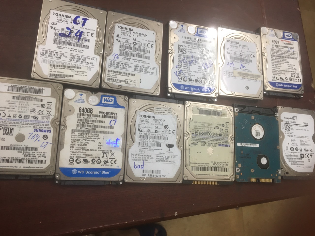 Ổ cứng laptop cũ hỏng bad