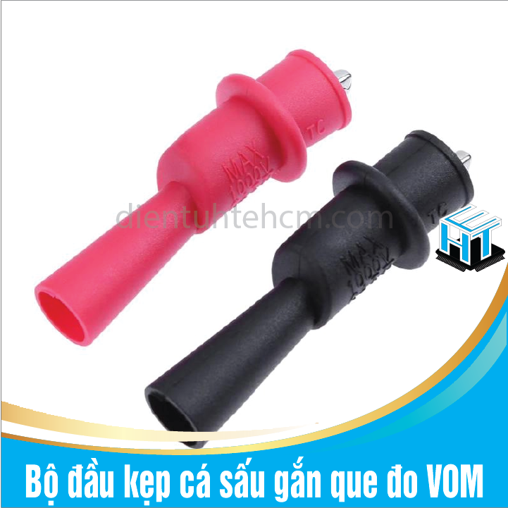Bộ đầu kẹp cá sấu gắn que đo đồng hồ VOM