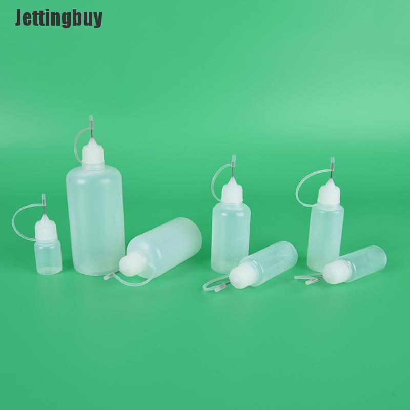 Jettingbuy 1PC 5-100ml Empty Plastic Squeezable Liquid Dropper Bottles Needle Tip