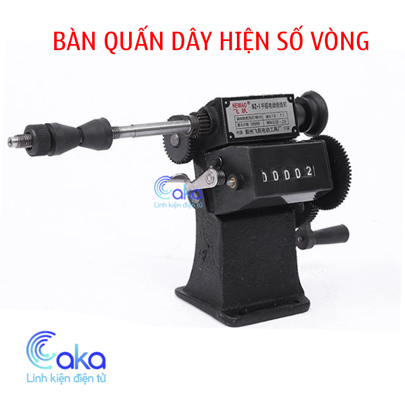 Bàn quấn dây đồng, Máy quấn biến áp máy quấn dây - hiện số vòng nhông chính bằng Gang