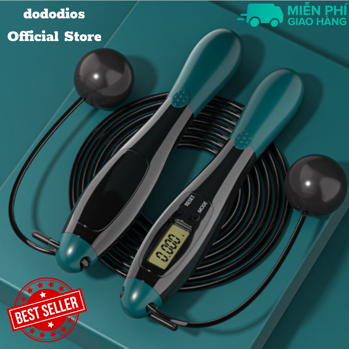 Dây nhảy đếm số, dây nhảy đếm calo, dây nhảy đếm vòng, dây nhảy đếm lượt, dây nhảy thể dục, dây nhảy thể lực, dây nhảy không dây - Chính hãng dododios - Model2030
