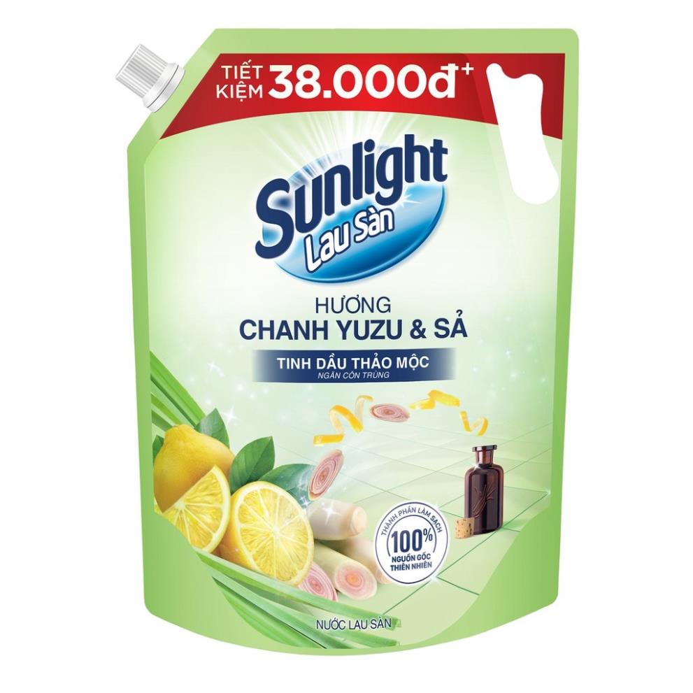 Nước Lau Sàn Tinh Dầu Thảo Mộc Sunlight (3.4Kg/3.6Kg)