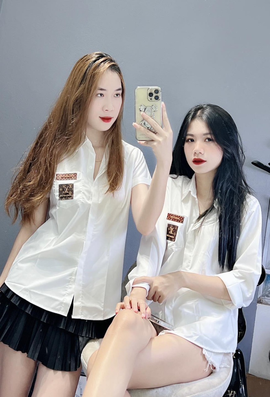áo sơ mi l v Chất sơ mi lụa Sỉ áo cộc và dài tay,ln