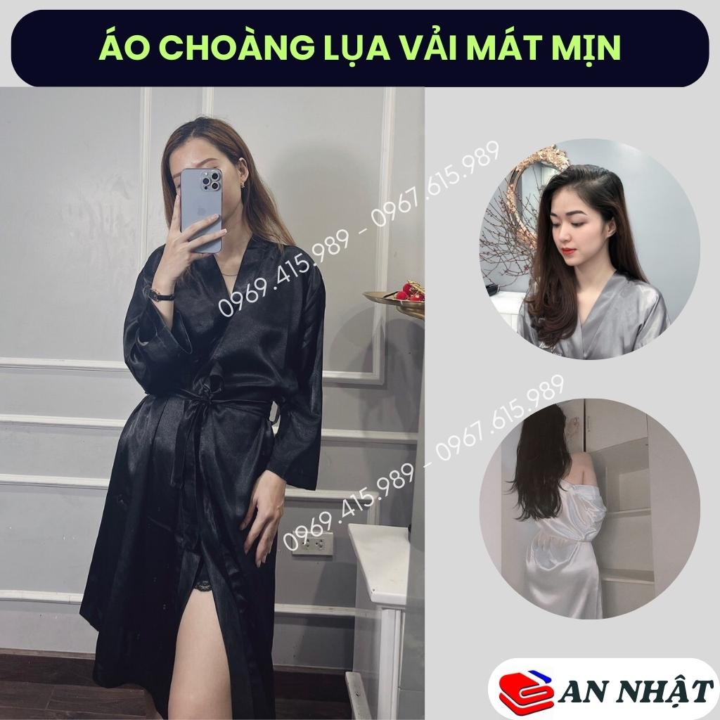 Áo choàng lụa spa, áo choàng salon tóc, áo choàng make up vải lụa cao cấp
