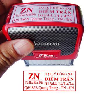 [HCM]Con dấu Shiny S-854 kích thước 2.2cm x 5.8cm