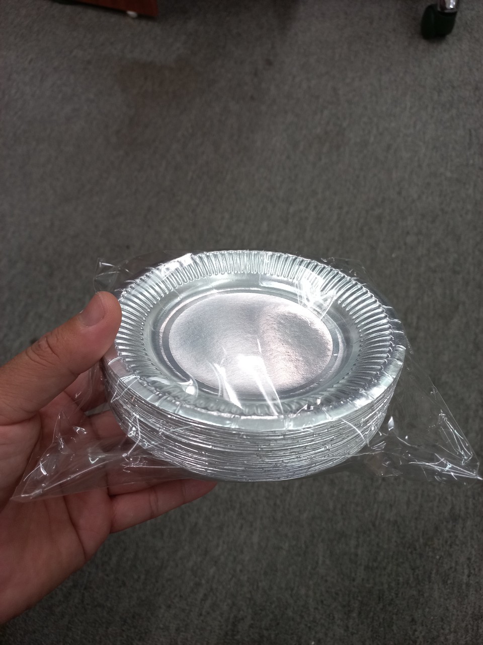 50 Cái dĩa giấy phủ bạc 14cm