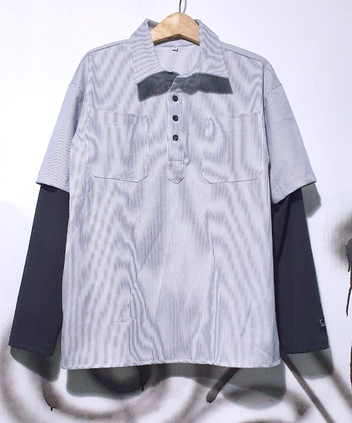 Áo Sơ mi Sweater mix Layer Unisex