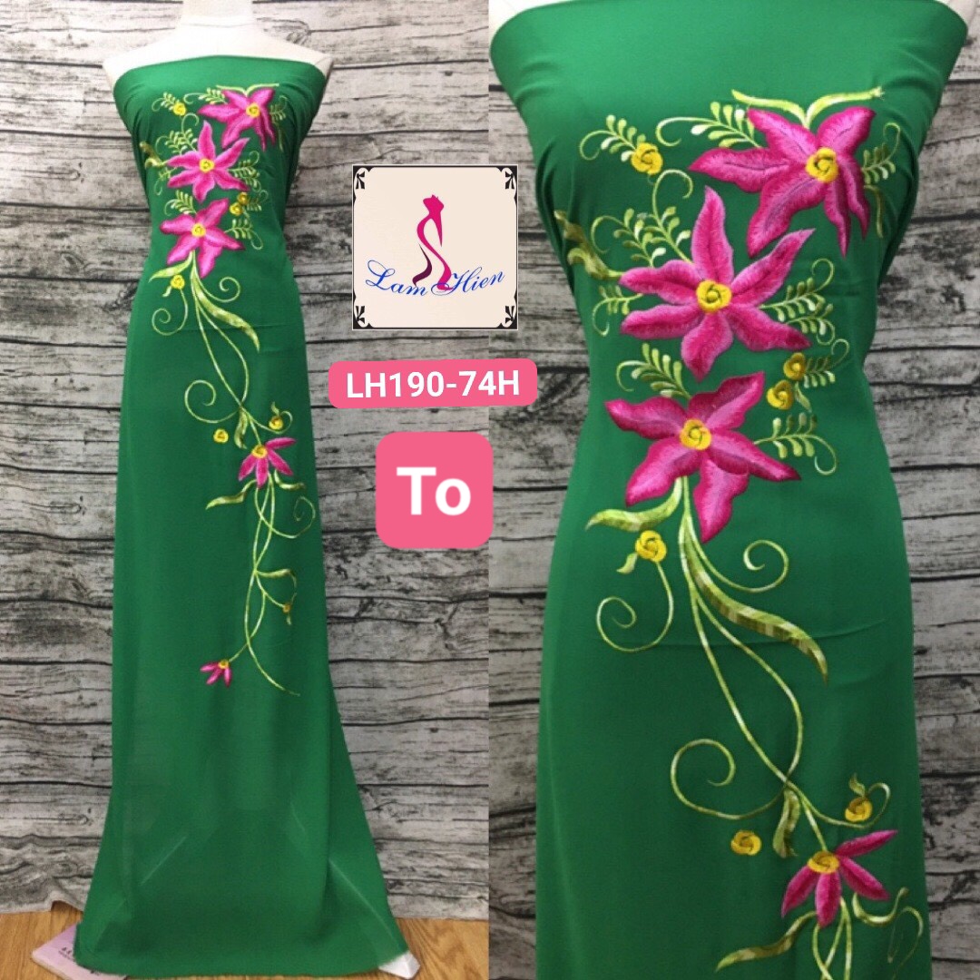Vải may áo dài thêu LH190