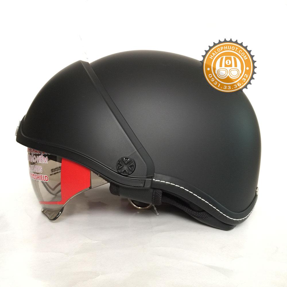 Nón bảo hiểm Andes 139 Kính Âm (Đen Nhám)