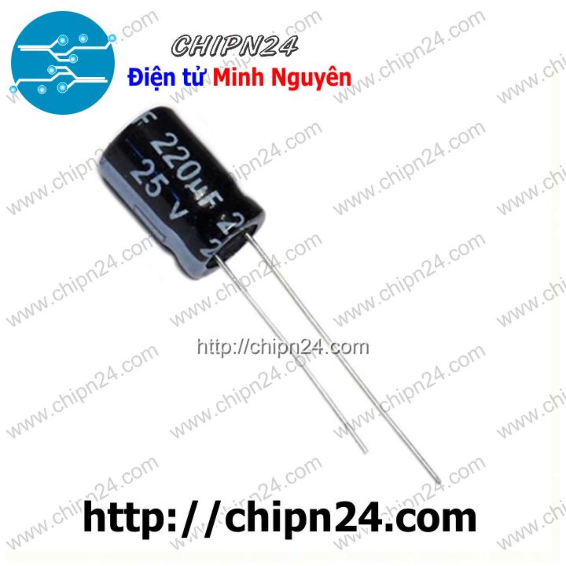 [10 con] (G32.2) Tụ hóa 220uF 25V (8x12mm)