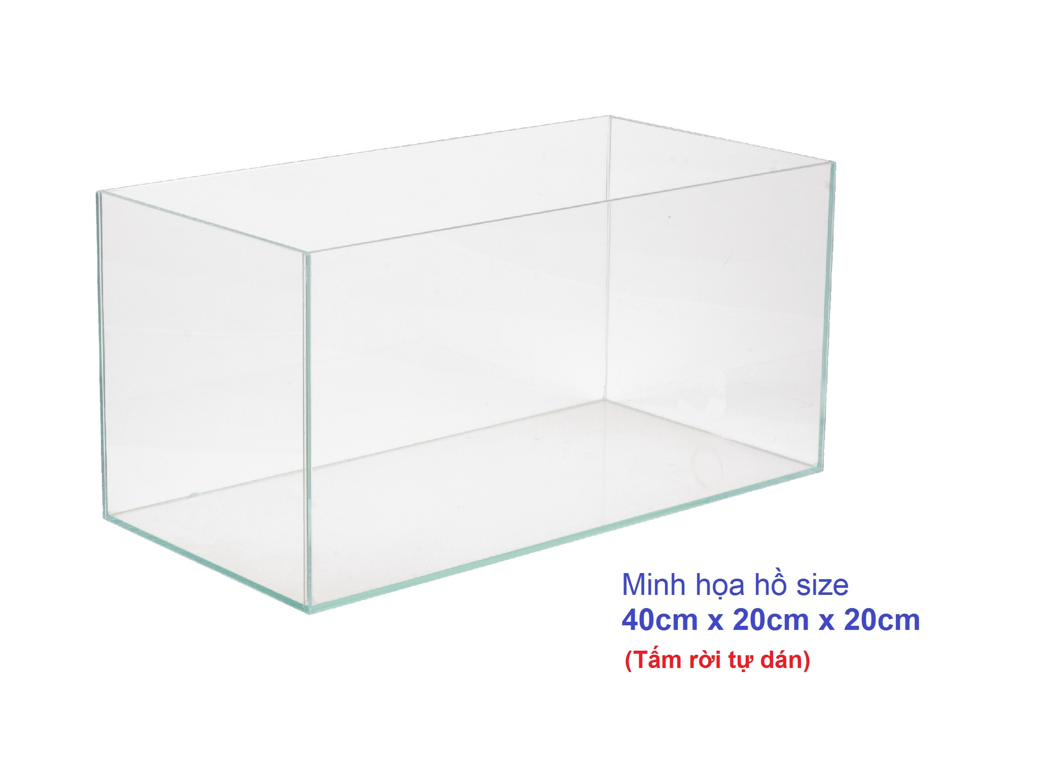 [40x20x20cm] Combo 5 tấm / 6 tấm nhựa mica cứng trong suốt cắt sẵn về tự dán làm hồ cá, chuồng hamster, hộp trưng bày... - Luân Air Models