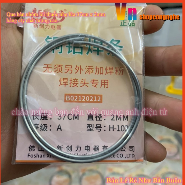 Que hàn nhôm nhẹ lửa 37cm x 2mm