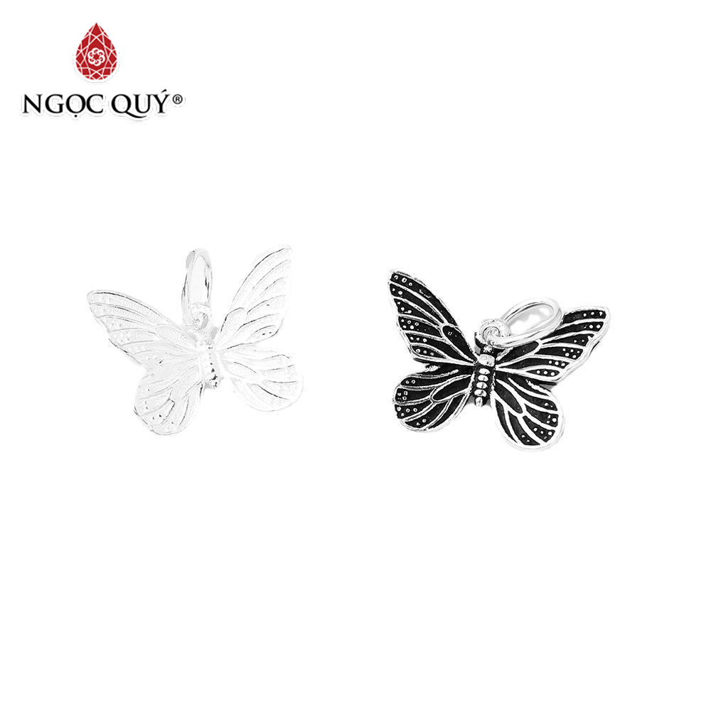 Charm bạc treo hình con bướm - Ngọc Quý