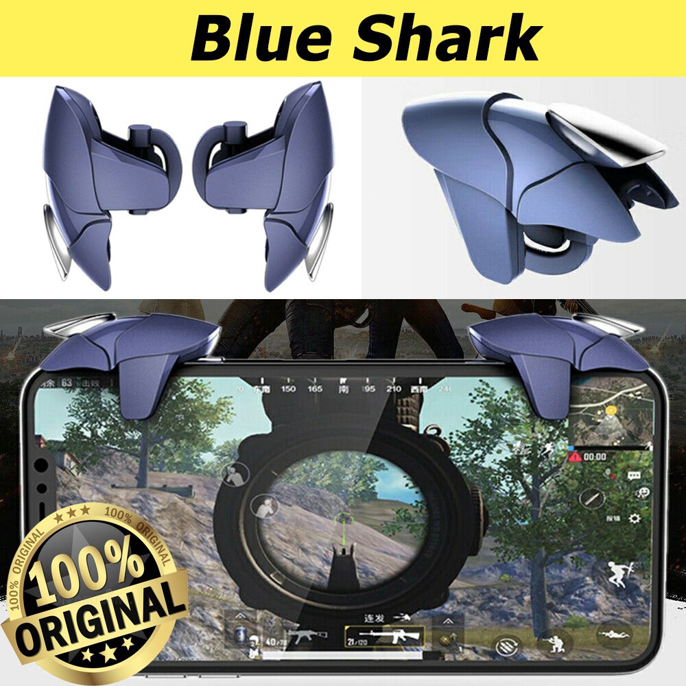 [HCM]Combo 2 nút bắn PUBG blue shark bản mới