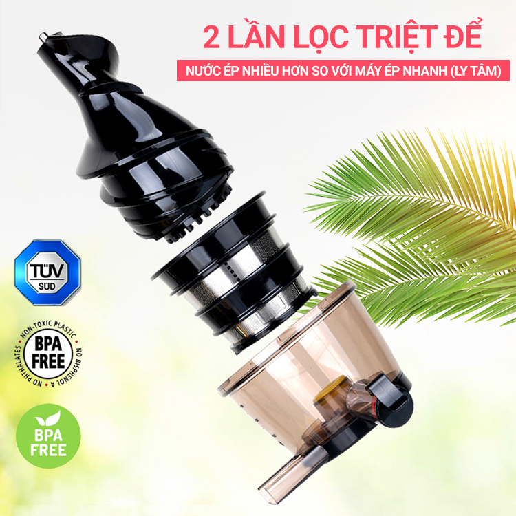Máy ép chậm SAIKI, máy ép hoa quả, máy ép rau củ, ép 97% nước