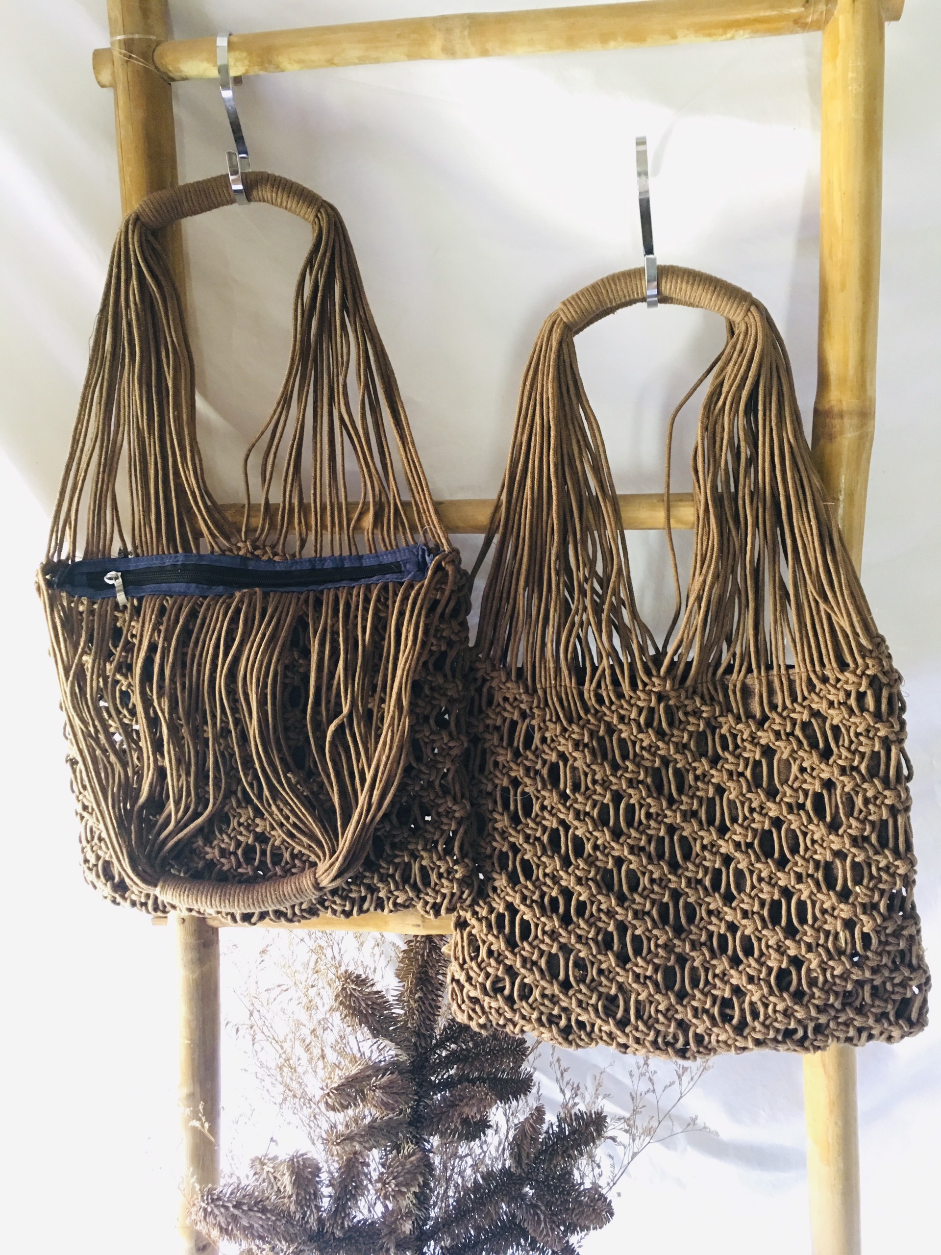 Túi Đeo Vai Macrame Đi Biển Phong Cách Boho Retro