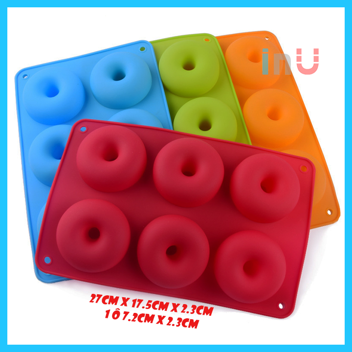 HCM - Khuôn silicon nướng bánh donut làm donut pudding rau câu