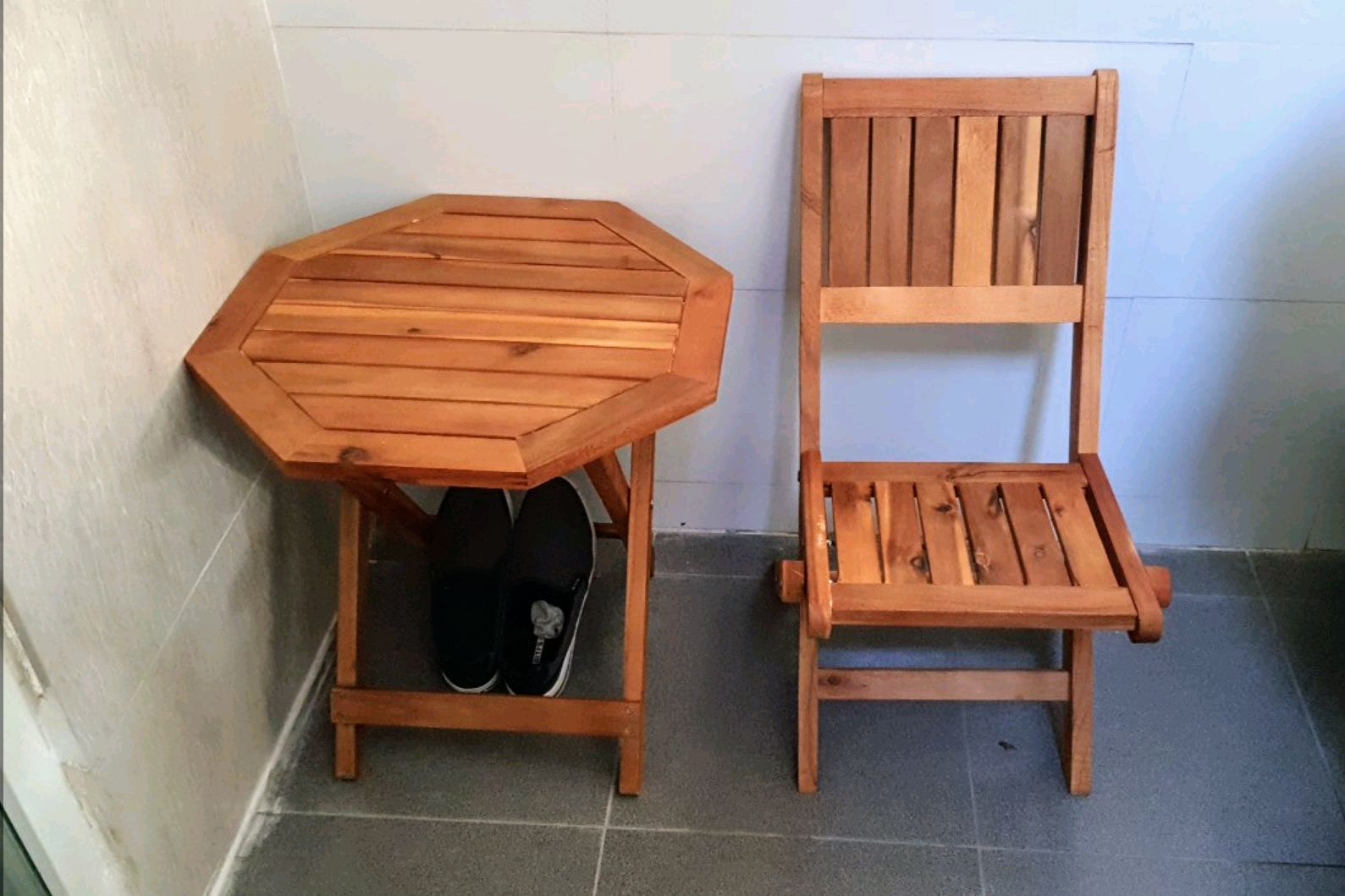 Ghế gỗ mini xếp gọn ngồi 34cm ( Gỗ Tràm Bông Vàng )