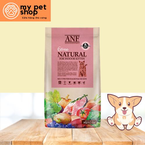 2kg anf - 6free - thức ăn hạt hữu cơ cho mèo con indoor kitten