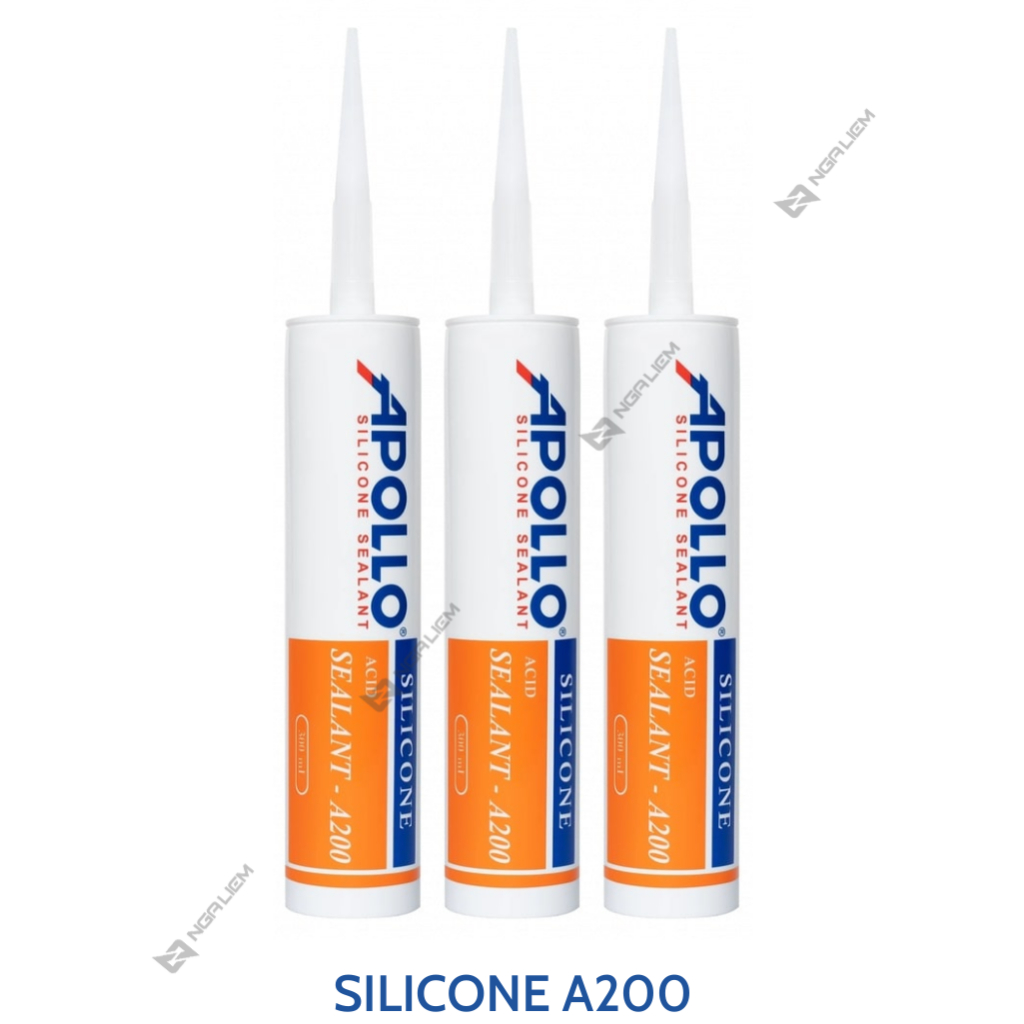 Keo Silicon Apollo A300, A500 (Trong, Sữa, Xám, Đen) (300ml)