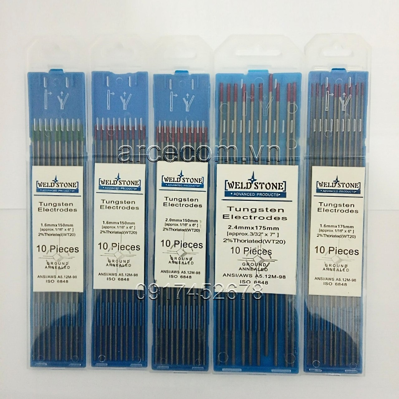 Tig Welding Rods 1.6/2.0/2.4/3.2X150Mm Weld Stone (Pack of 10)
