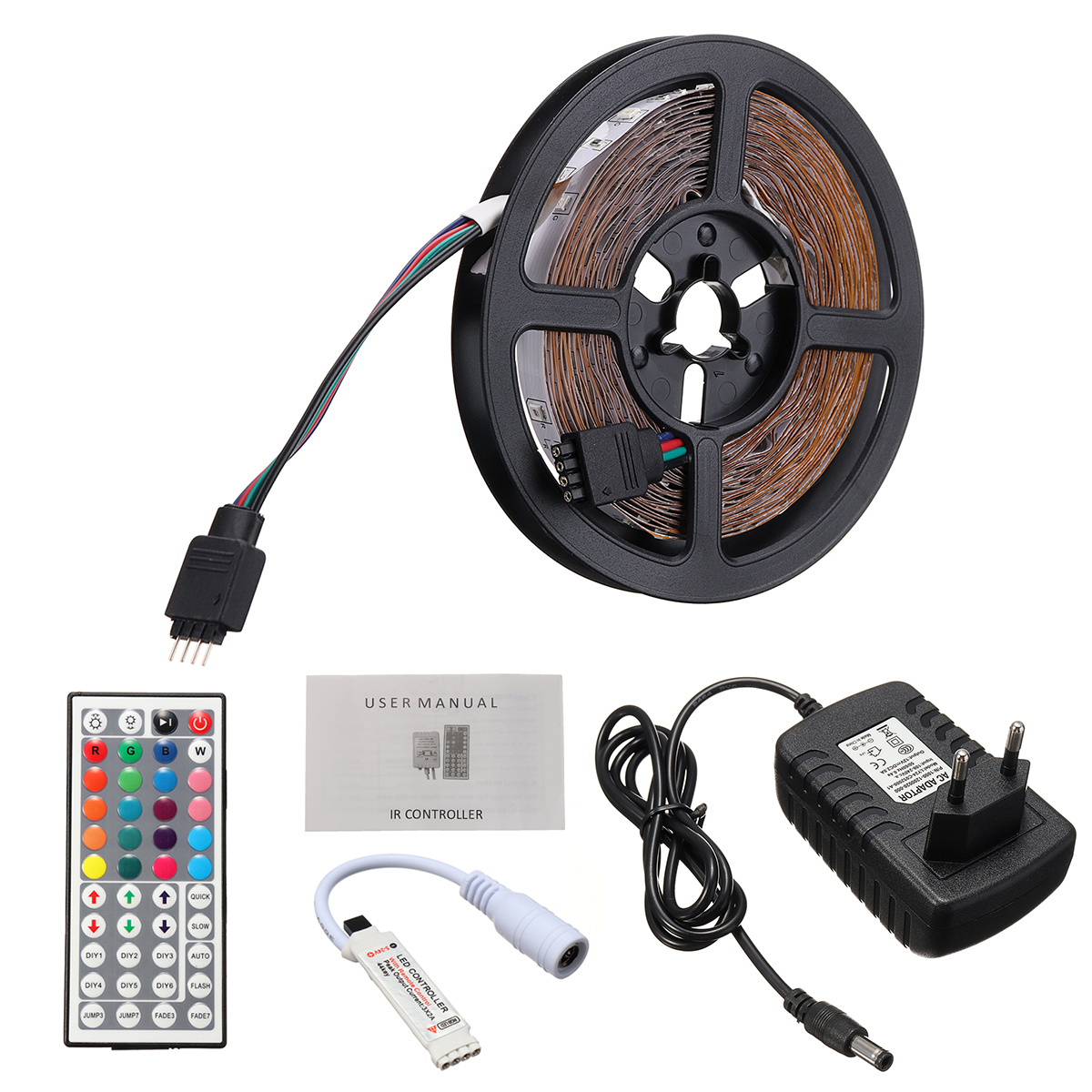 Bộ led dây dán 5m 5050RGB đổi 7 màu 44 phím ( 44 keys)