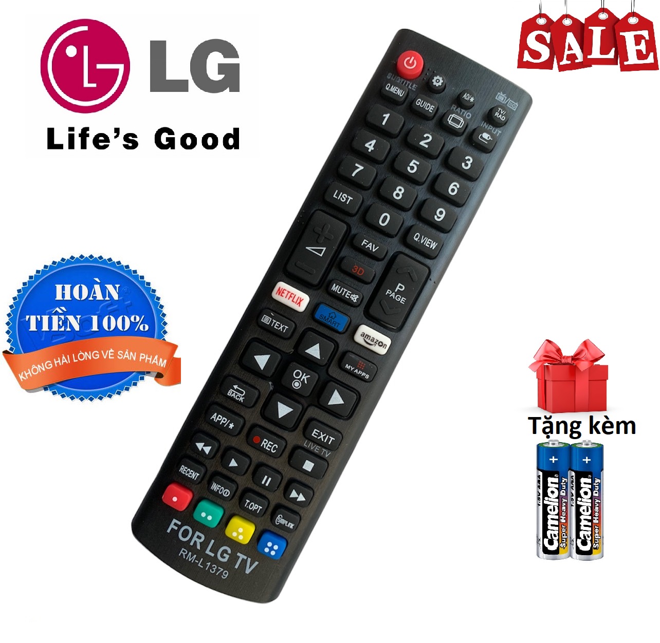 Điều khiển tivi LG các dòng tv LG led/lcd/smart tv - Hàng mới [ tặng kèm pin ]