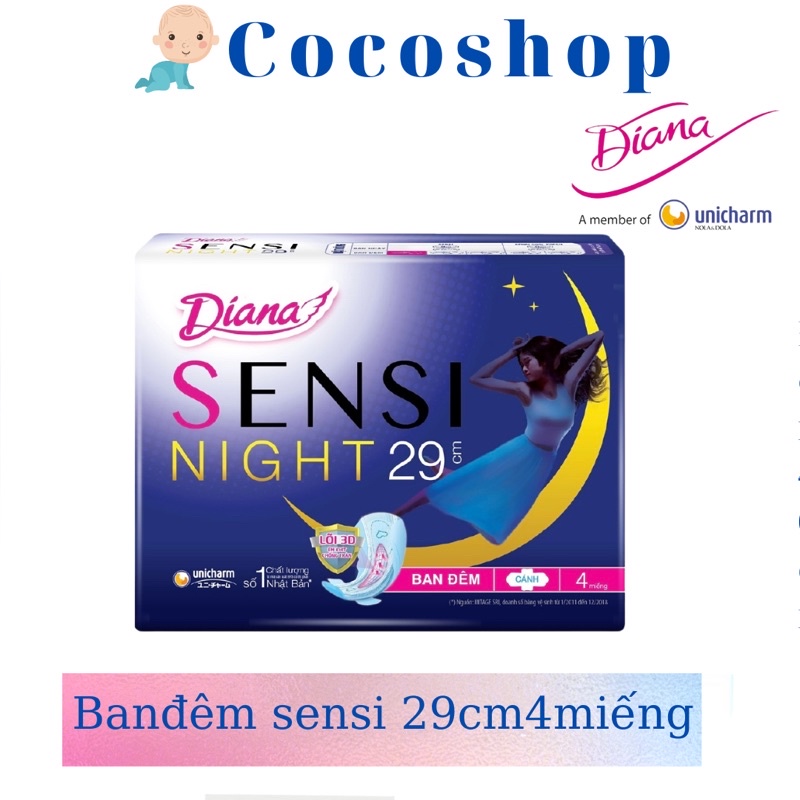 Bvs diana sensi ban đêm 29cm 4 miếng