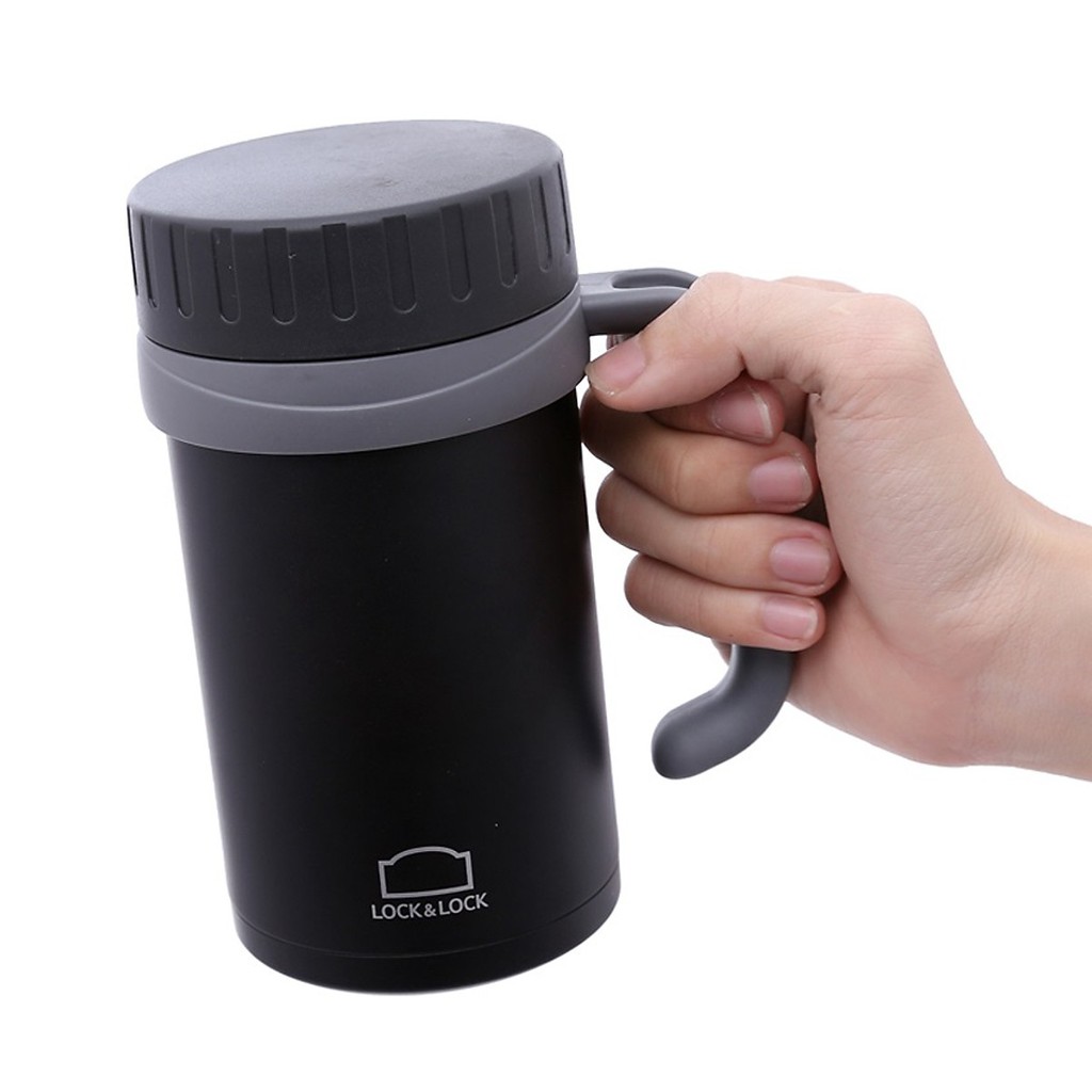 Cốc Ly giữ nhiệt Lock&Lock Basic Table Mug 500ml LHC9002 chất liệu inox 304 có khả năng giữ nóng và lạnh lâu