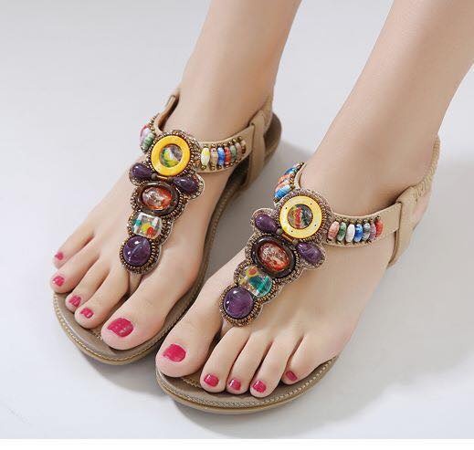 [HCM]Giày sandal thổ cẩm siêu sang chảnh - SD85