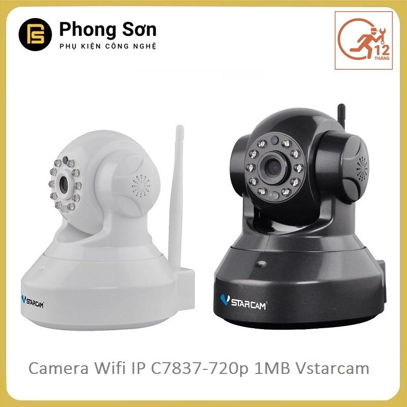 Camera  wifi ip C7837 720p Vstarcam (màu đen+trắng )