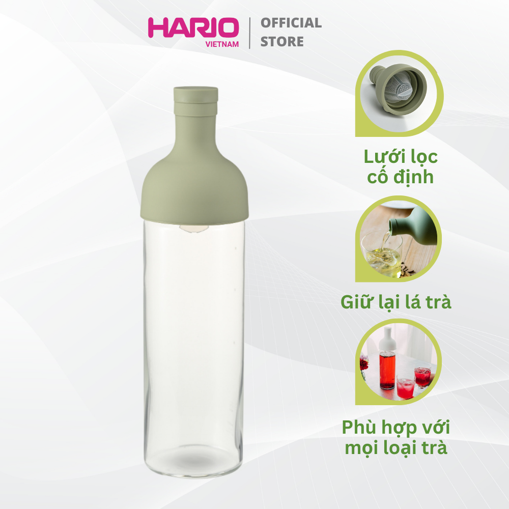 Bình cold brew pha trà ủ lạnh cao cấp Hario FIB 750ml (chất liệu thủy tinh + silicone)