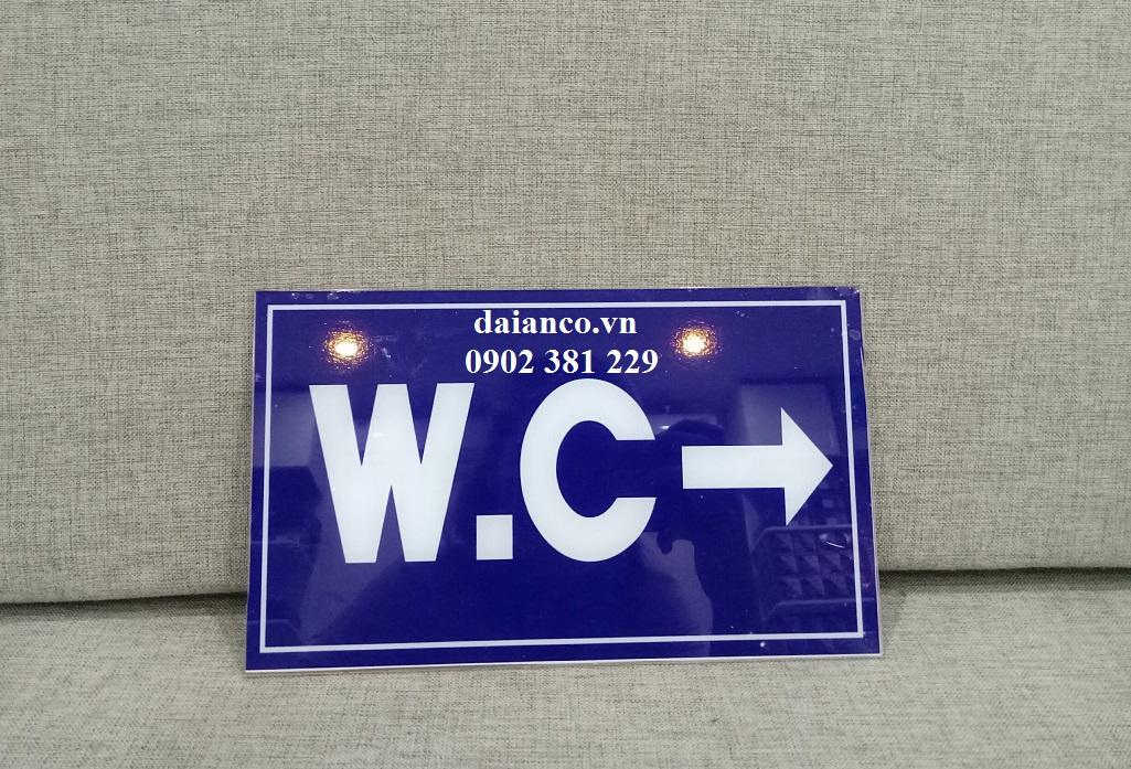 Bảng nhà vệ sinh, WC bằng nhựa Mica dán decal 15*25cm