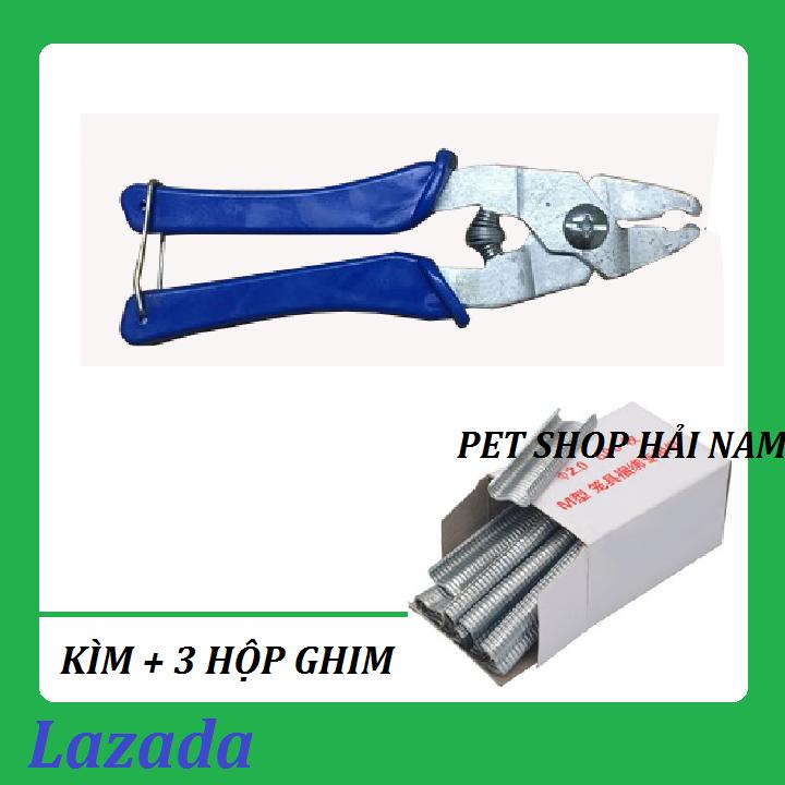 COMBO 1 KÌM ĐƠN VÀ 3 HỘP GHIM DÙNG ĐỂ RÁP LỒNG CHIM LỒNG THỎ LỒNG GÀ CÔNG NGHIỆP -902