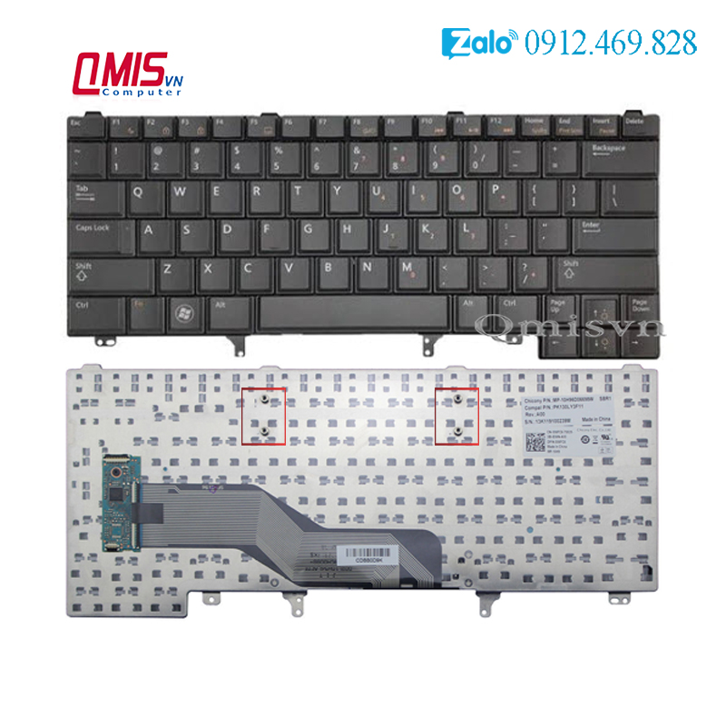 Bàn phím laptop Dell Latitude E5420 E5430 E6220 E6230 E6320 E6330 E6420 E6430 E6440 XT3