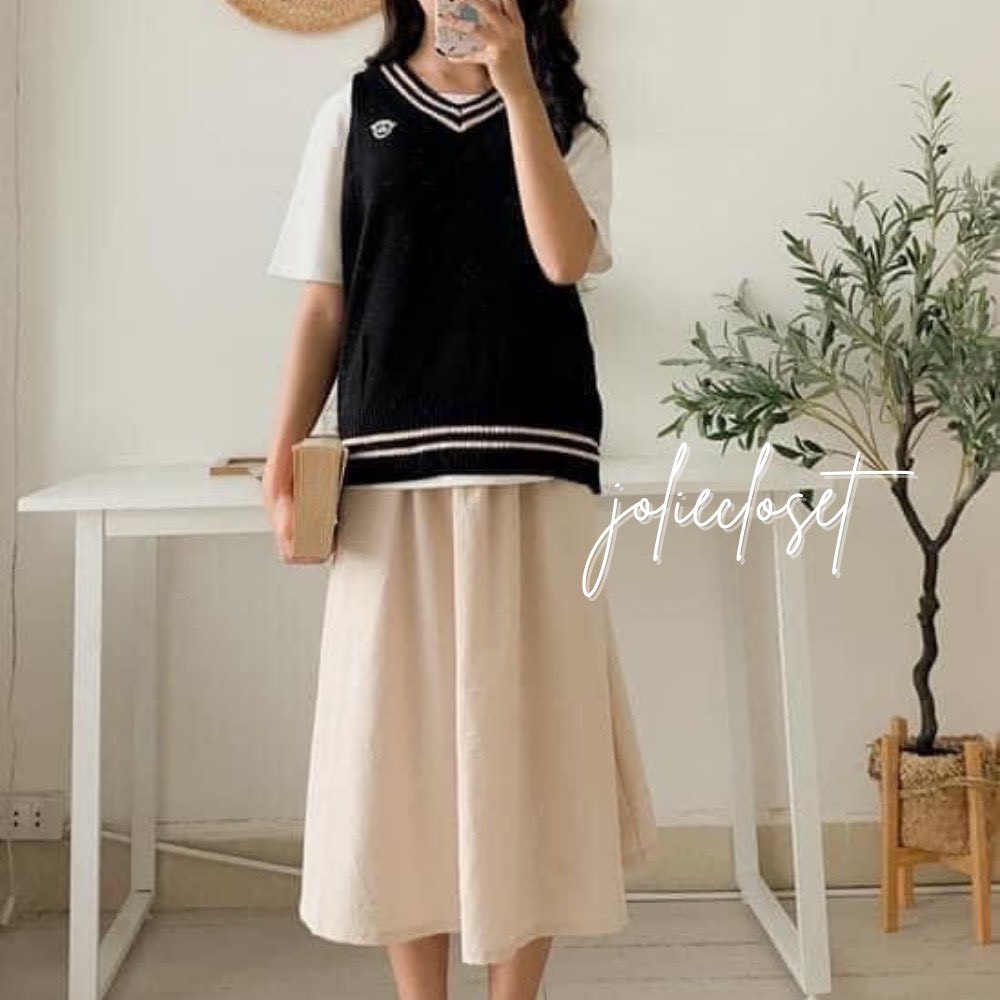Chân Váy Dài Váy Midi Lưng Chun Co Giãn tốt có Bigsize