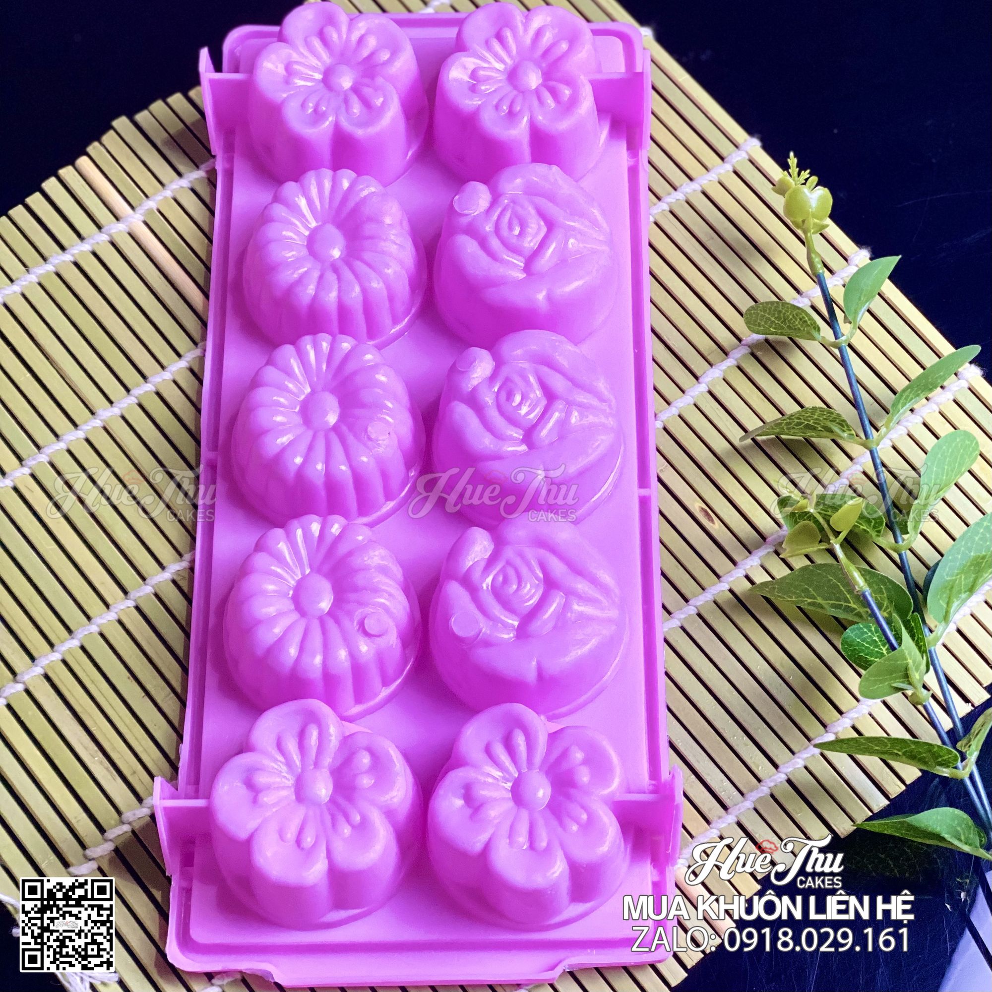 Khuôn rau câu, khay đá Bông đổ thạch rau câu 3D 4D