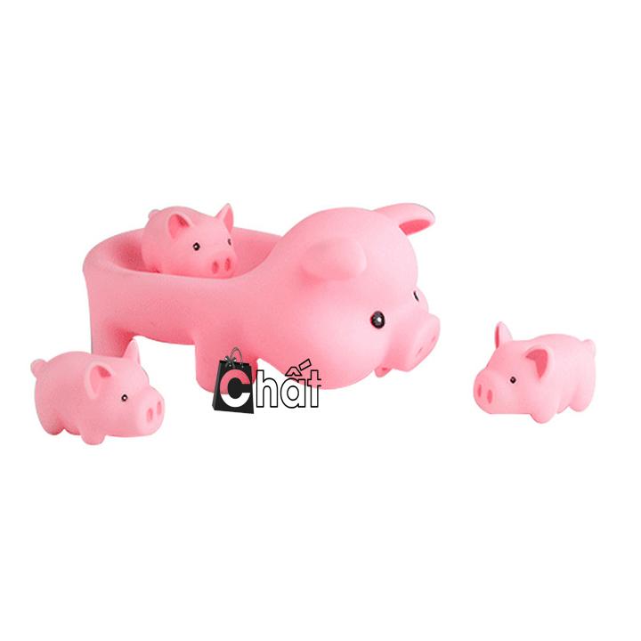 Bộ đồ chơi chút chít đàn heo phát tiếng kêu cho bé