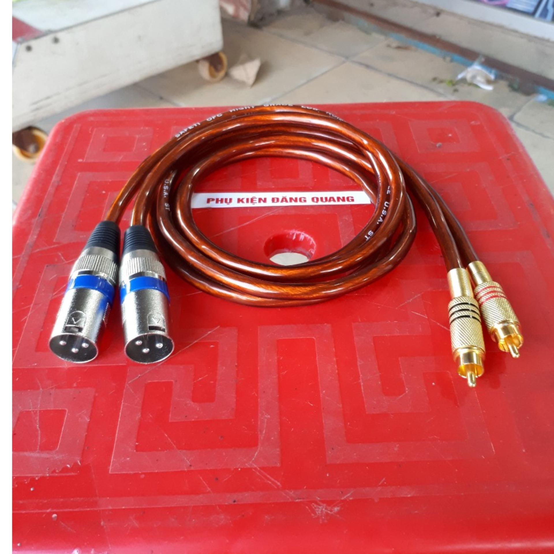 cặp jack canon Đực ra AV ( RCA ) dây usa dài 1m