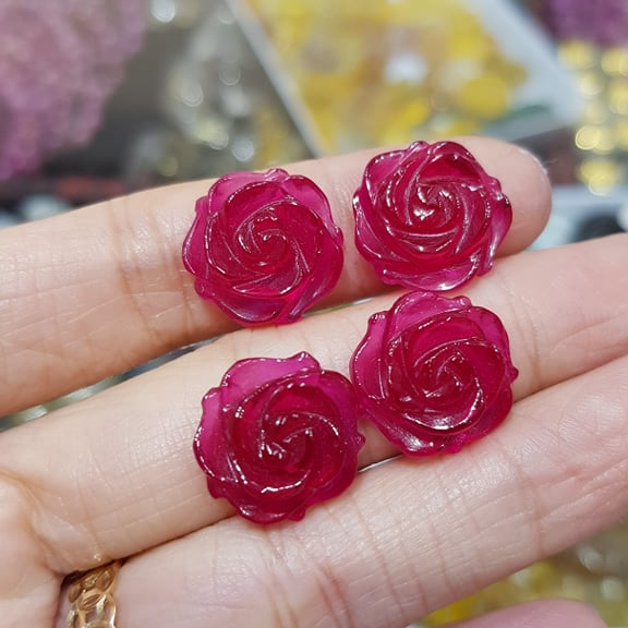 Mặt Đá Hoa Mẫu Đơn Đá Phong Thủy Đá Topza Đỏ