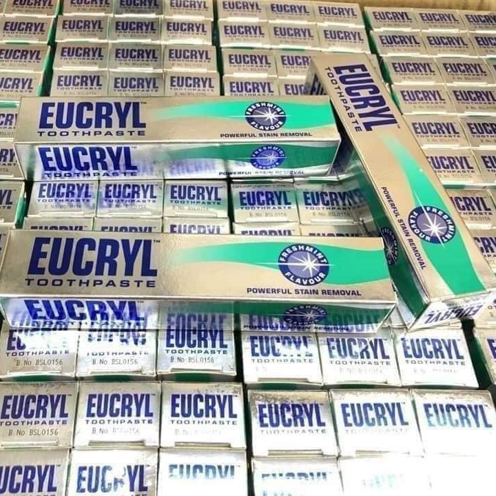 Kem Đánh Răng Eucryl Tẩy Trắng Răng An Toàn Freshmint Toothpaste 62g