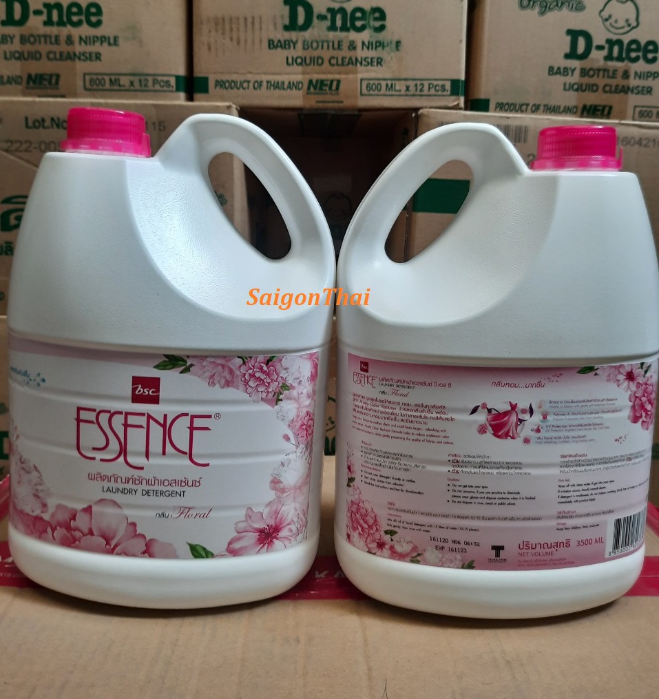 [HCM](SGT) Nước giặt đậm đặc Essence màu HỒNG 3500 ml (can 3.5L)- Hàng Thái Lan