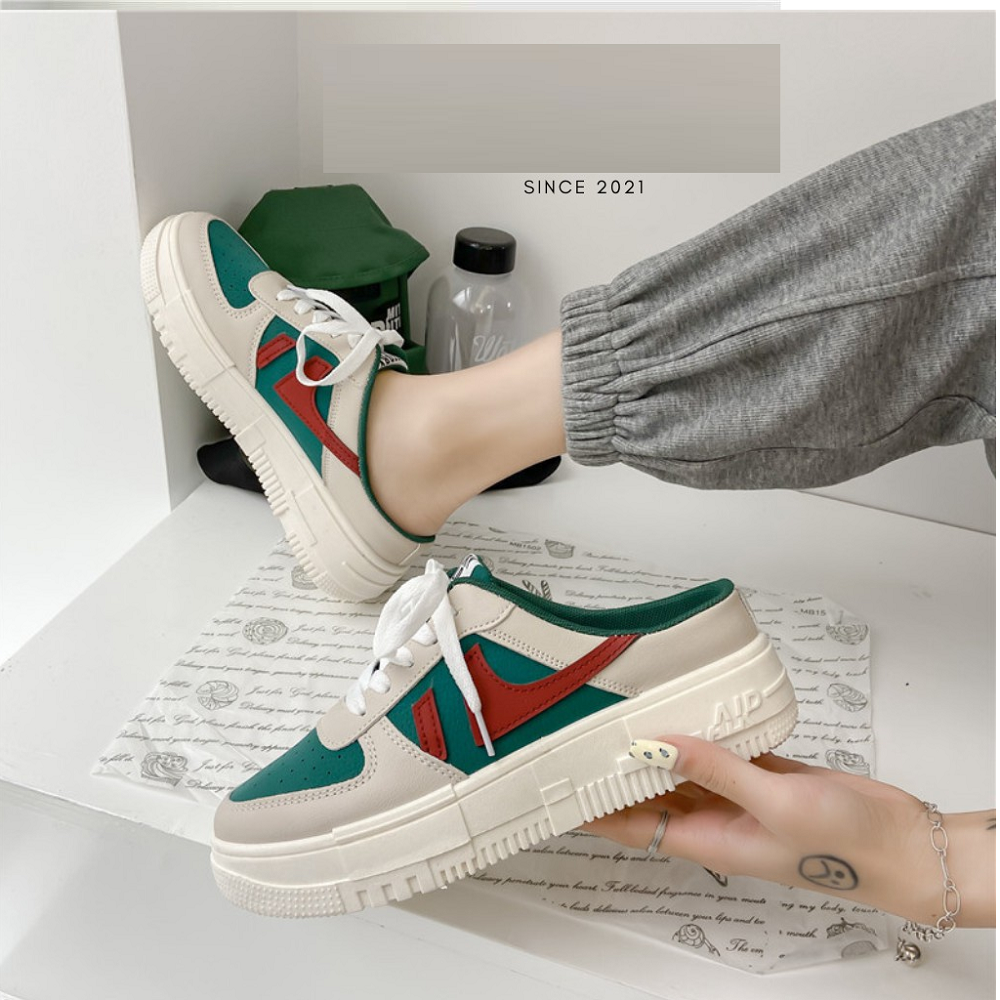 HOÀN TIỀN 15% - Giày sục bata đế bằng / Giày sục thể thao nữ thời trang / Giày dẫm gót / Sục bata đạp gót đế bánh mì 5cm mã 1860