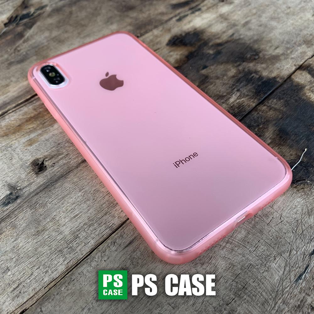 Ốp lưng dẻo hồng mờ chống sốc cao cấp dành cho iPhone XS MAX - PS Case phân phối
