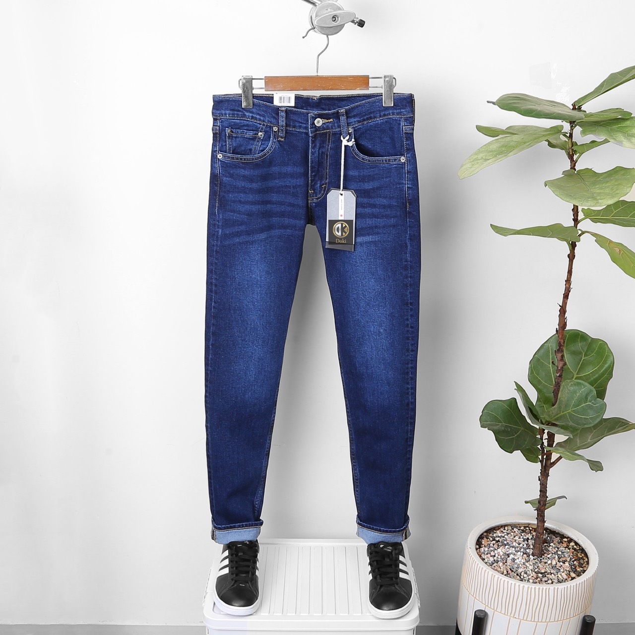 Quần Jean Nam Cao Cấp Xanh nhiều màu Quần bò nam dáng Ôm Nhẹ, ống 16-17 cm, Chất vải co giãn dầy dặn, Trẻ trung, Sành điệu - DOKI